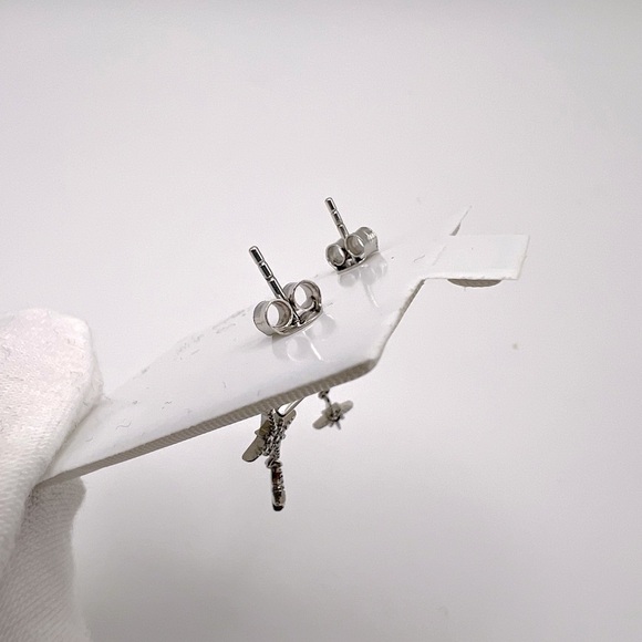 Sale $18 Firm! Sterling Silver rhodium plated Star Earrings - Picture 14 of 14